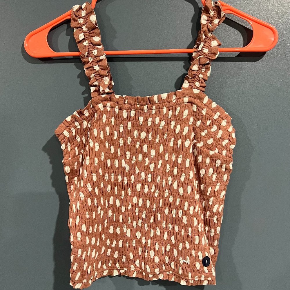 Abercrombie & Fitch Ruffled Tank Top, Small